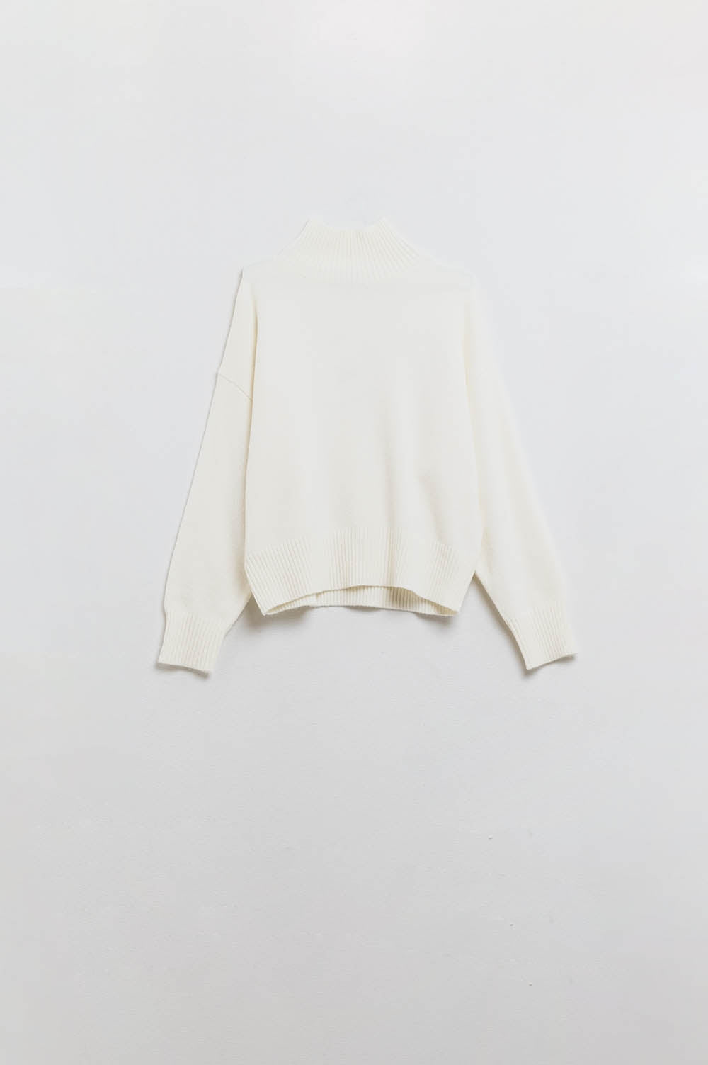 Cream Chunky Turtleneck Sweater