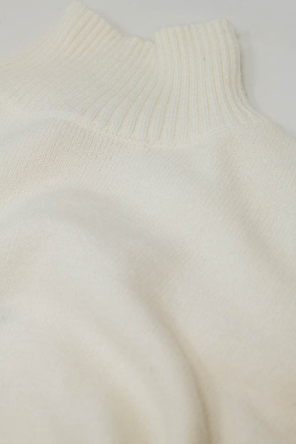 Cream Chunky Turtleneck Sweater