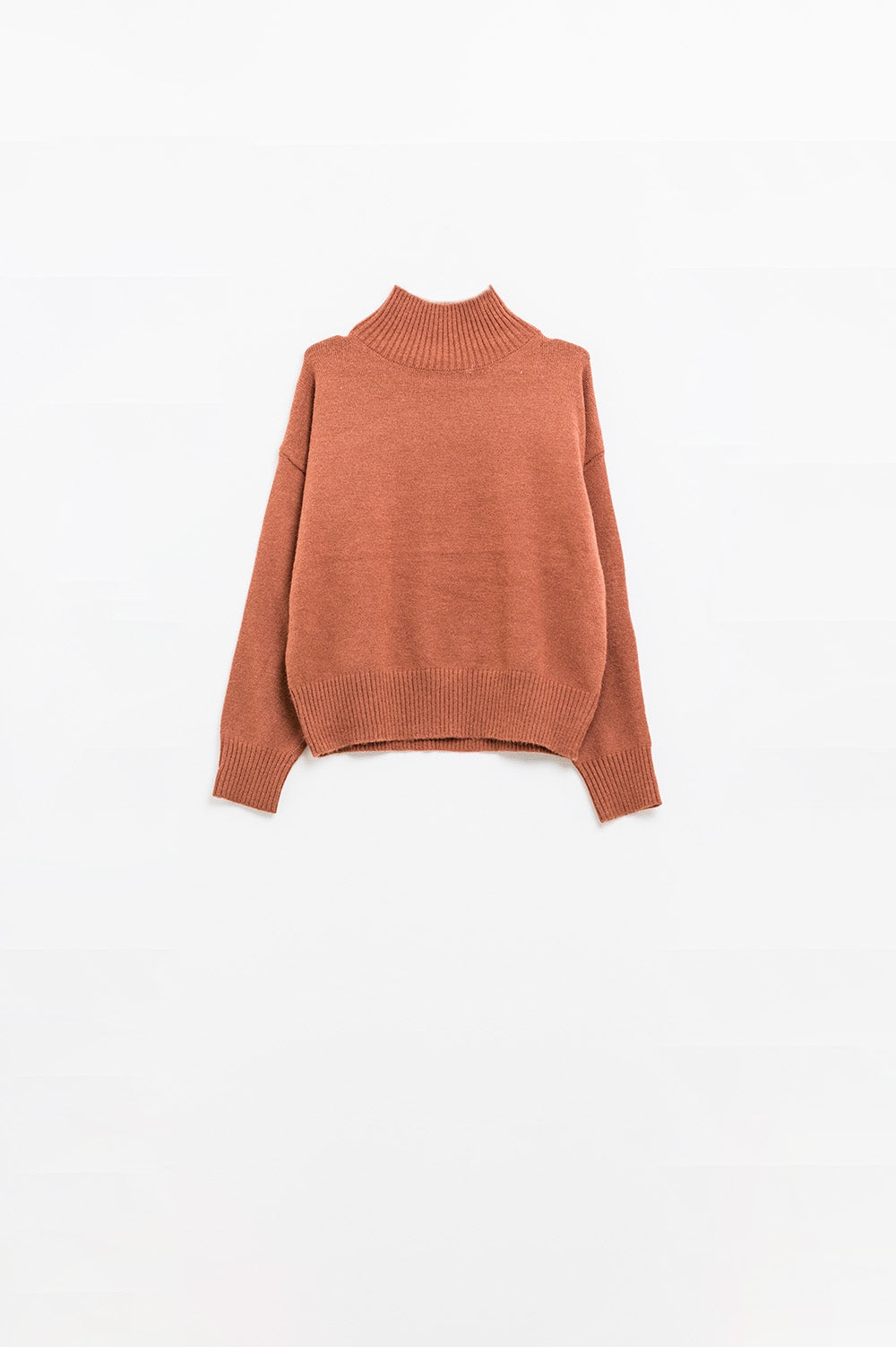 Camel Chunky Turtleneck Sweater