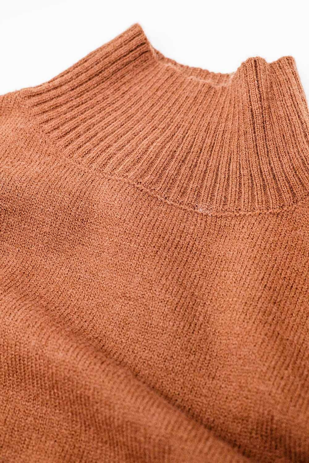 Camel Chunky Turtleneck Sweater