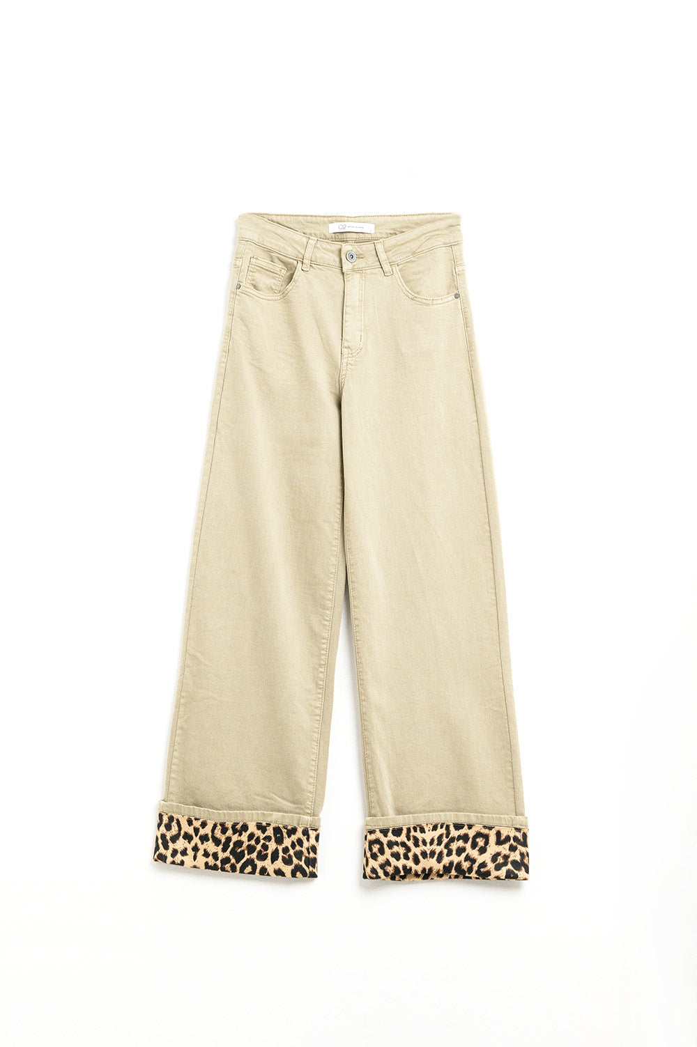 Fierce Finish Wide-Leg Pants - Beige