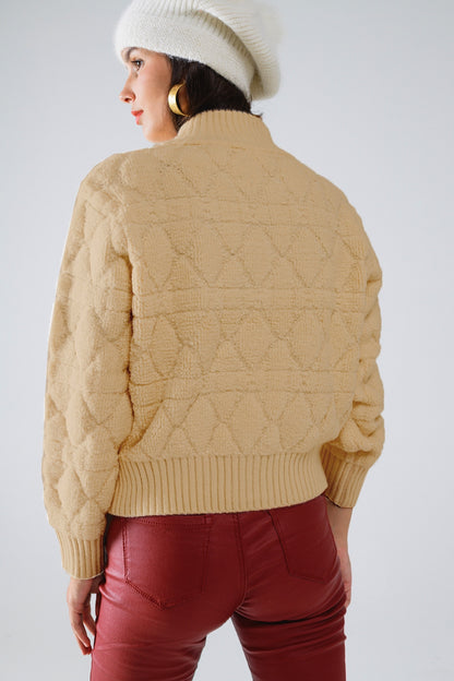 Golden Hour Chunky Knit Bomber