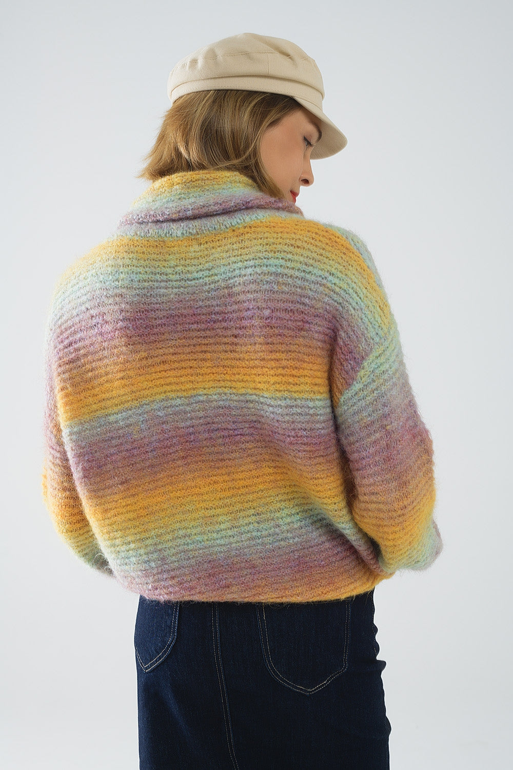 Color Rush Oversized Turtleneck Sweater