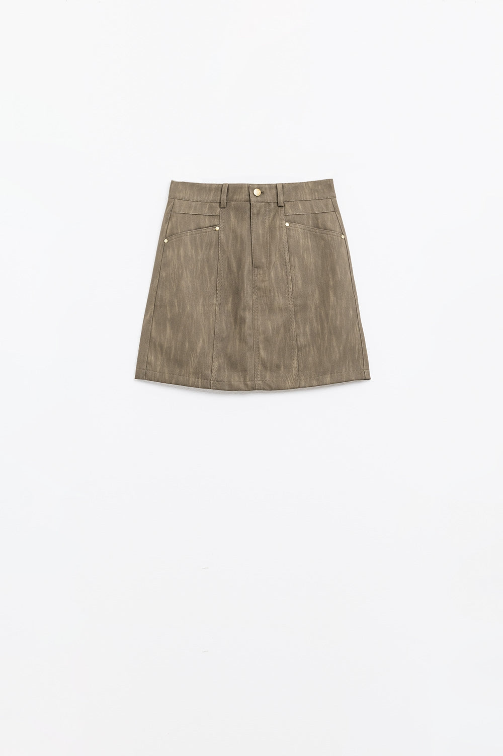 Keep it Cute Brown Faux Leather Mini Skirt