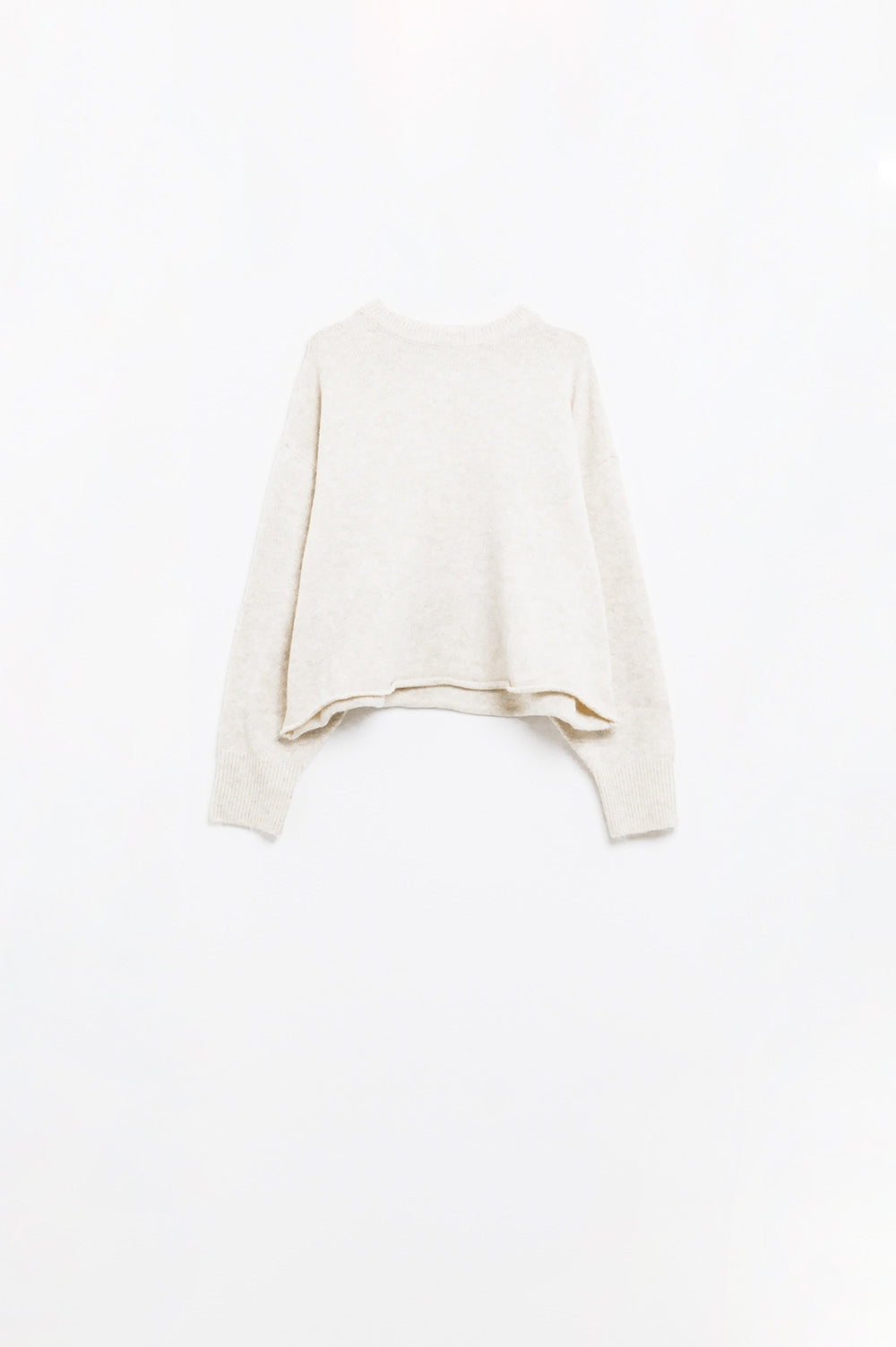 Cloud Nine Balloon Sleeve Sweater in Beige