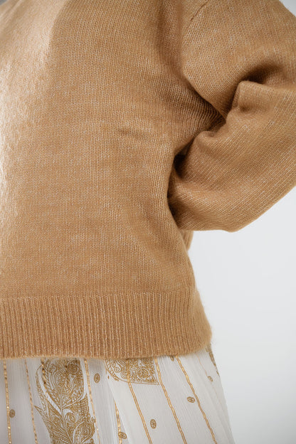 Cozy Chic Turtleneck Beige Sweater