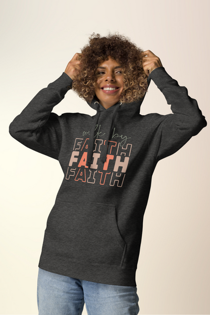 Heather Grey Faith Premium Hoodie