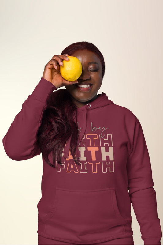 Maroon Faith Premium Hoodie