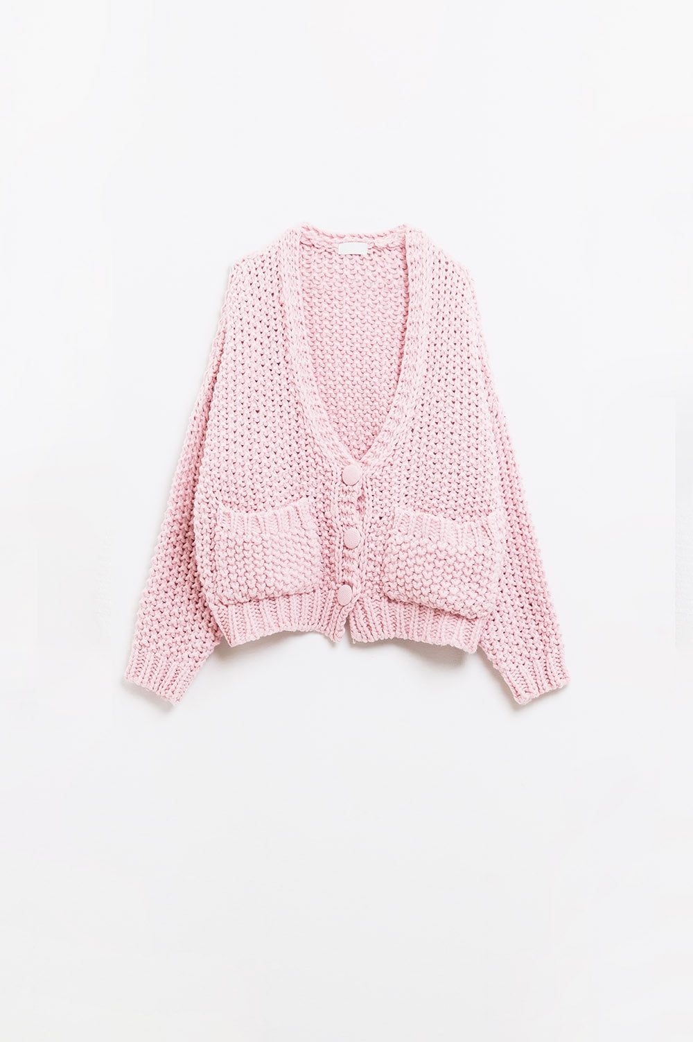 Cozy Chunky Knit Pink Jacket