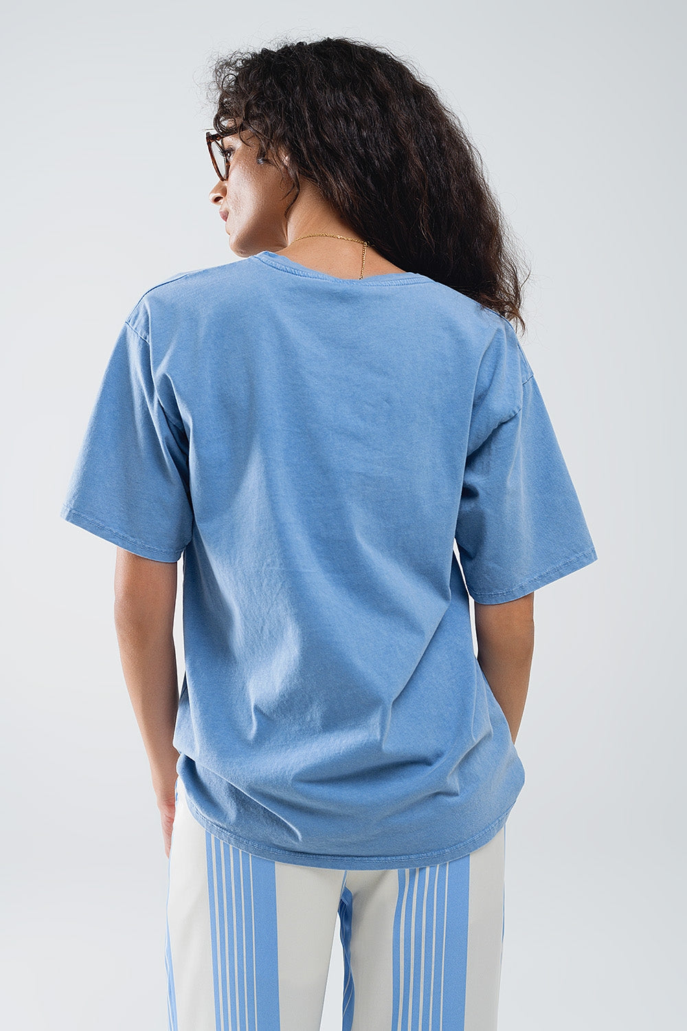 Manhattan Oversized Short Sleeve Tee – Blue