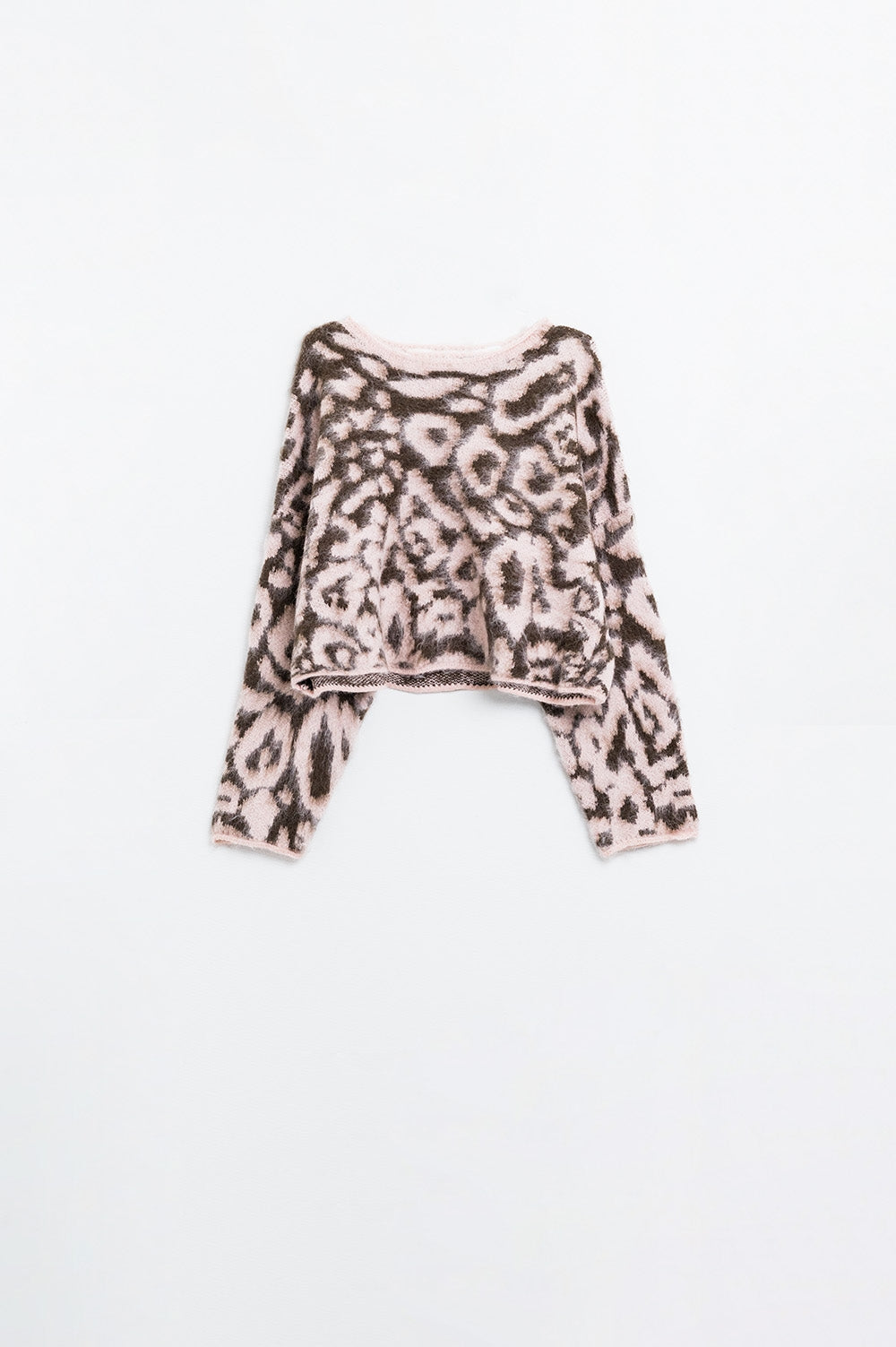 Wild in Pink Leopard Knit Sweater