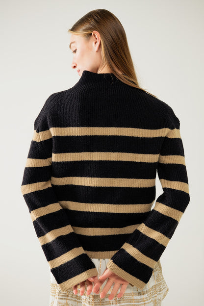 Striped Elegance Knit Sweater