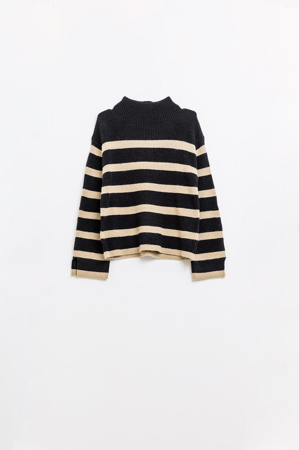 Striped Elegance Knit Sweater