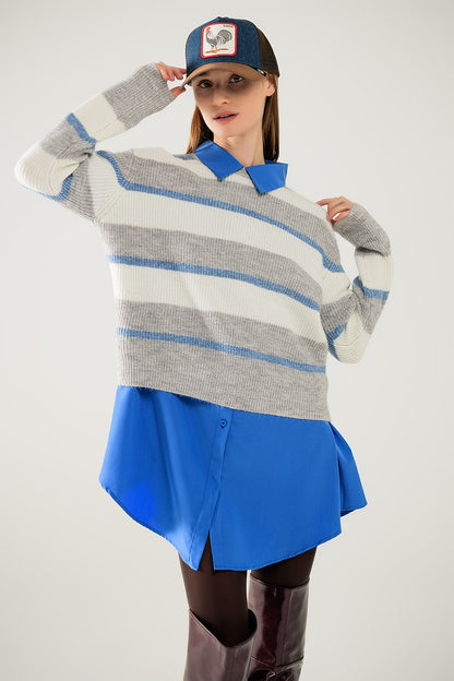 Cloudline Striped Knit Sweater