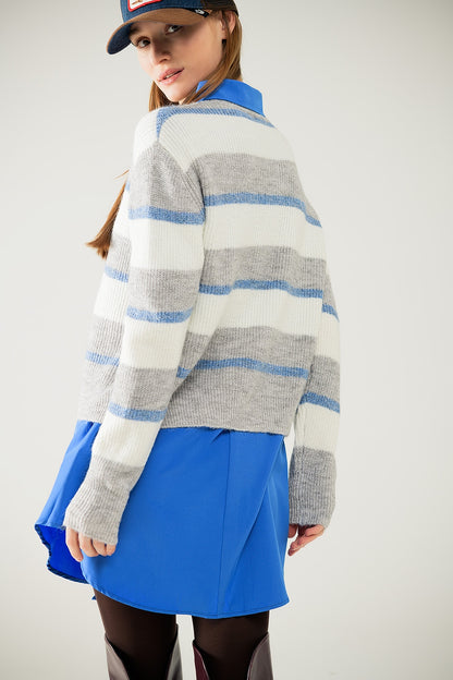 Cloudline Striped Knit Sweater