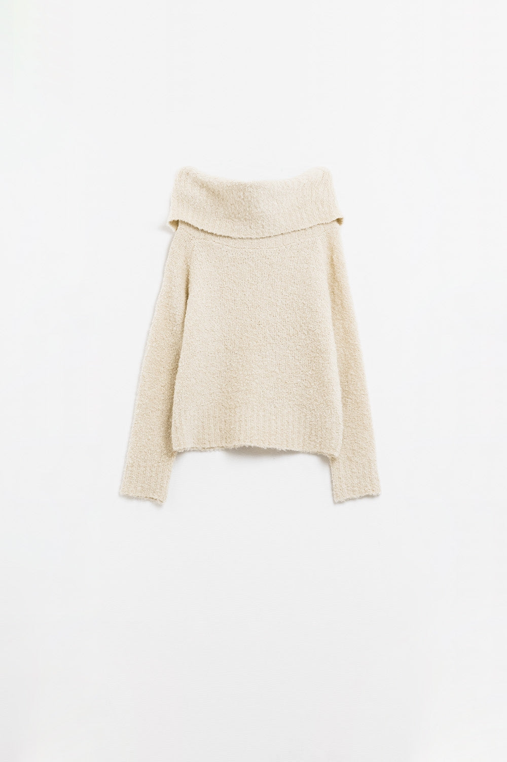 Effortless Elegance Cream Boat Neck Sweater