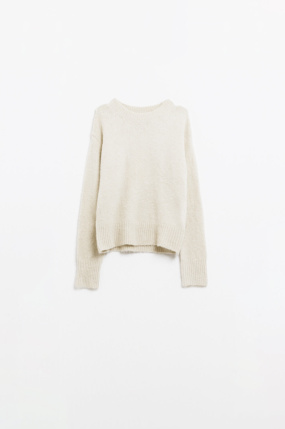 Camille Cozy Knit Sweater - Cream