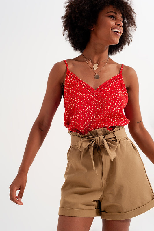 Sweet Red Cherry Printed Cami