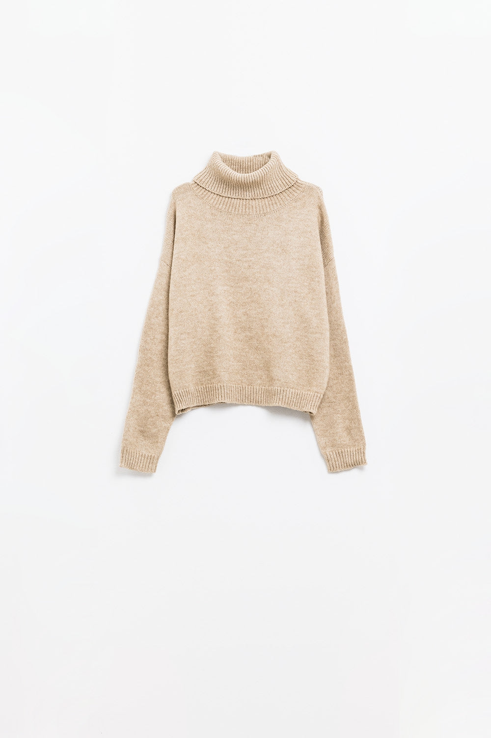 Cozy Luxe Dropped Sleeve Turtleneck Sweater