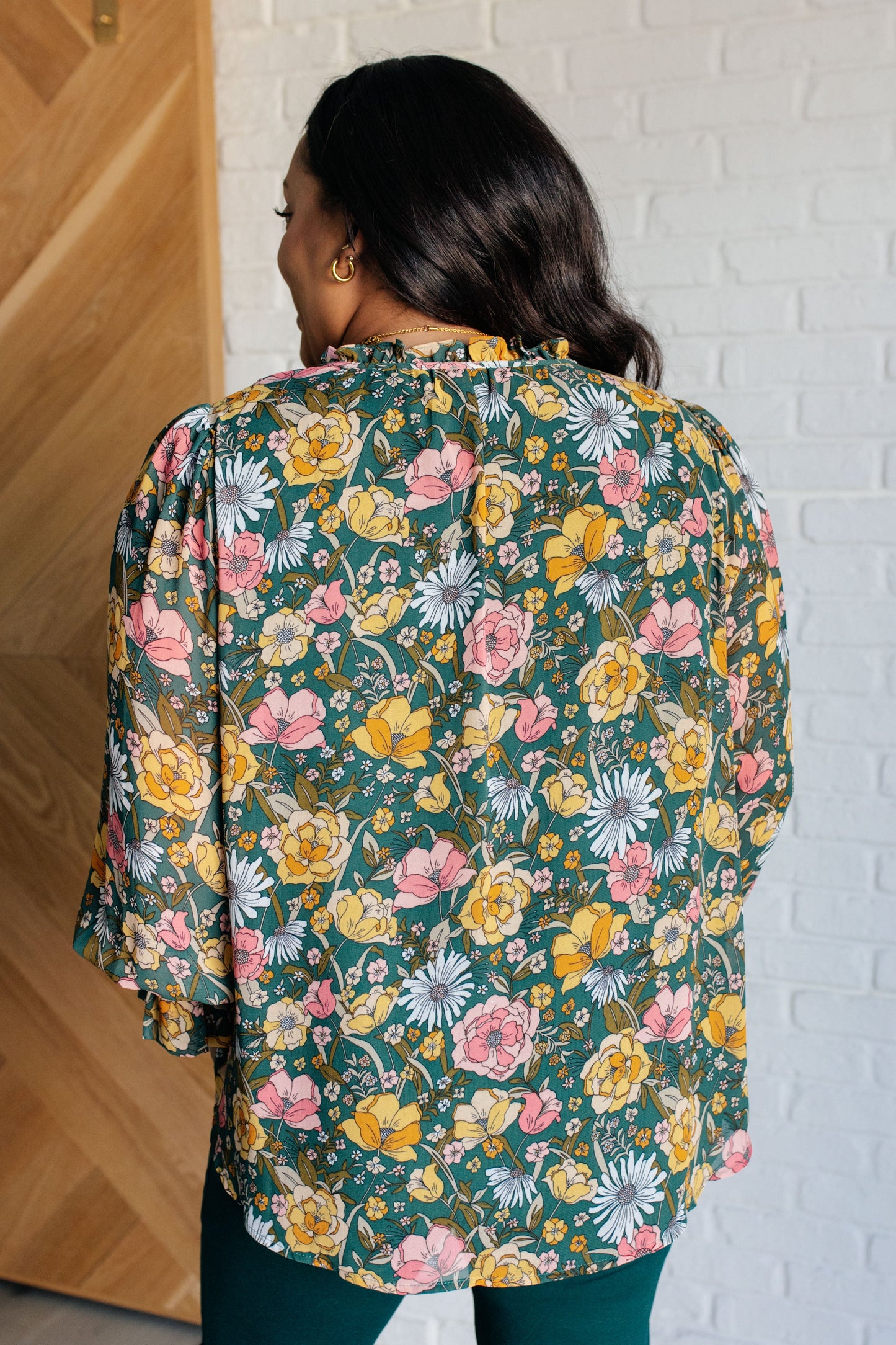 Softly Spoken Floral Tie Blouse