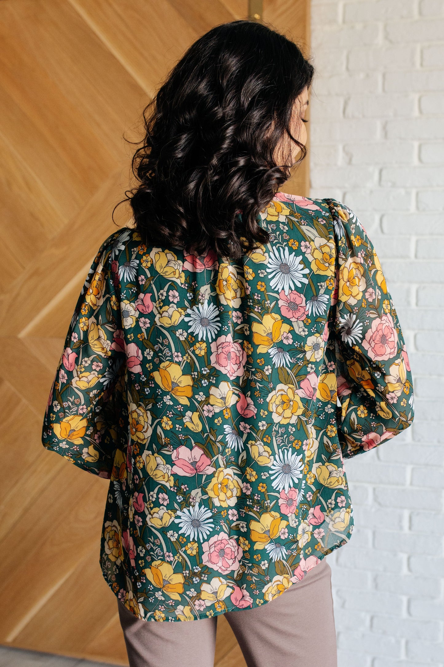 Softly Spoken Floral Tie Blouse