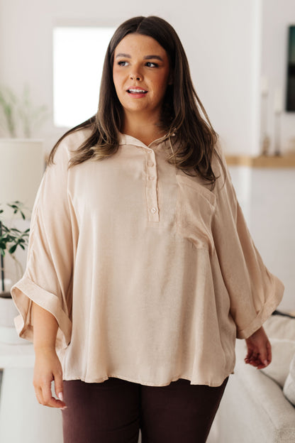 Softly Spoken Dolman Sleeve Blouse