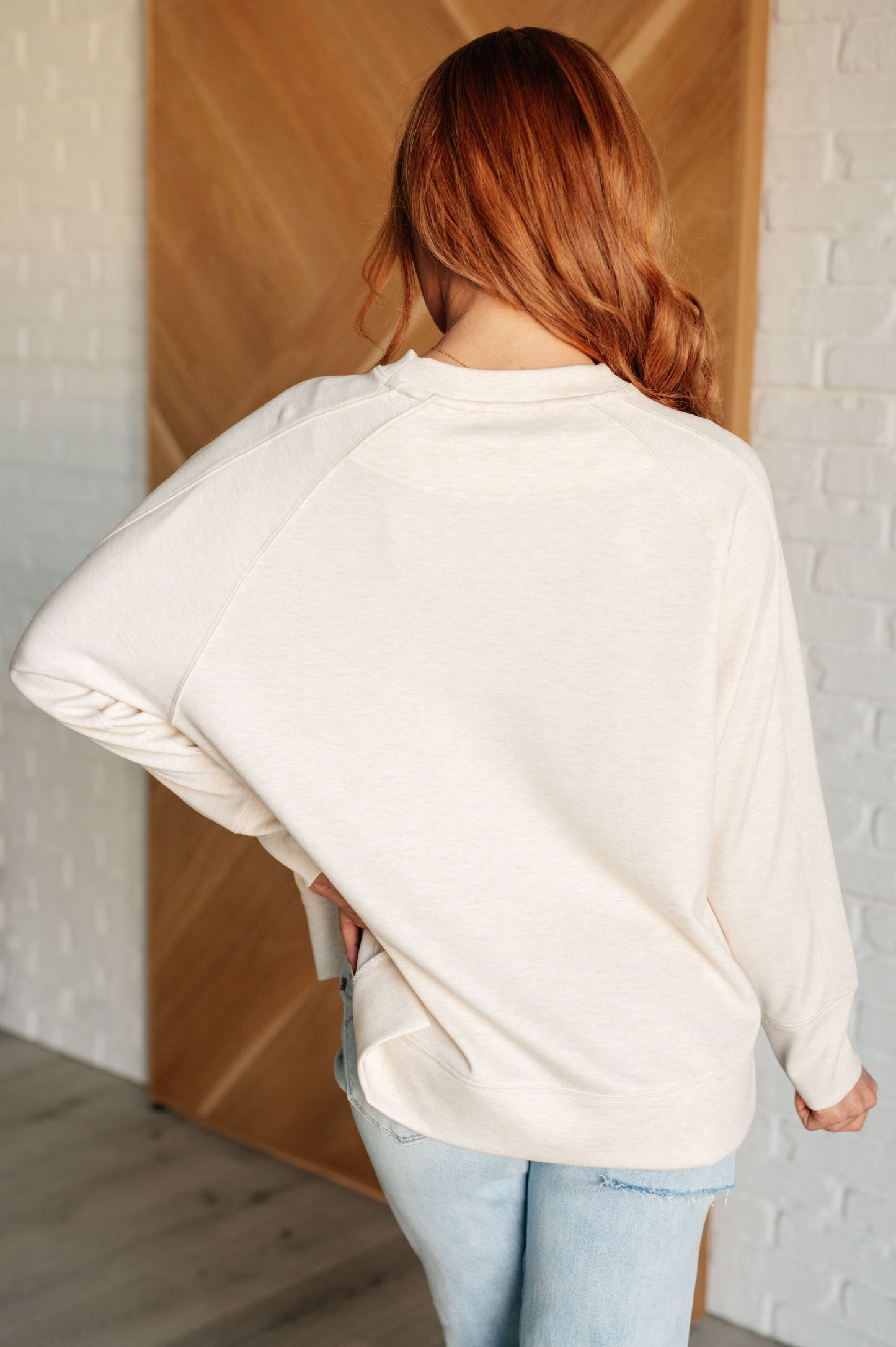 Refined Relaxation Scuba Sweater - Beige