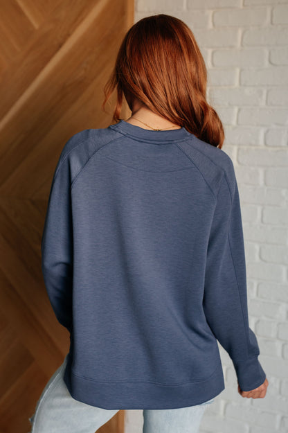 Refined Relaxation Scuba Sweater - Blue Indigo