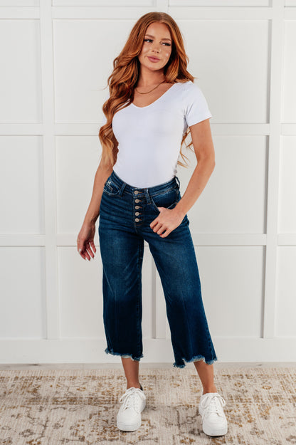 Urban Edge High Rise Wide Leg Crop Jeans