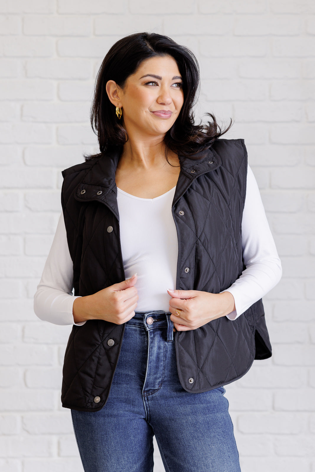 Chill Queen Quilted Puffer Vest - Black