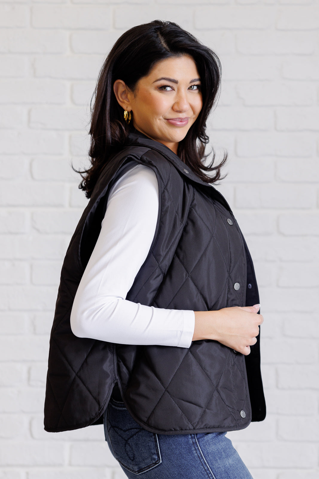 Chill Queen Quilted Puffer Vest - Black