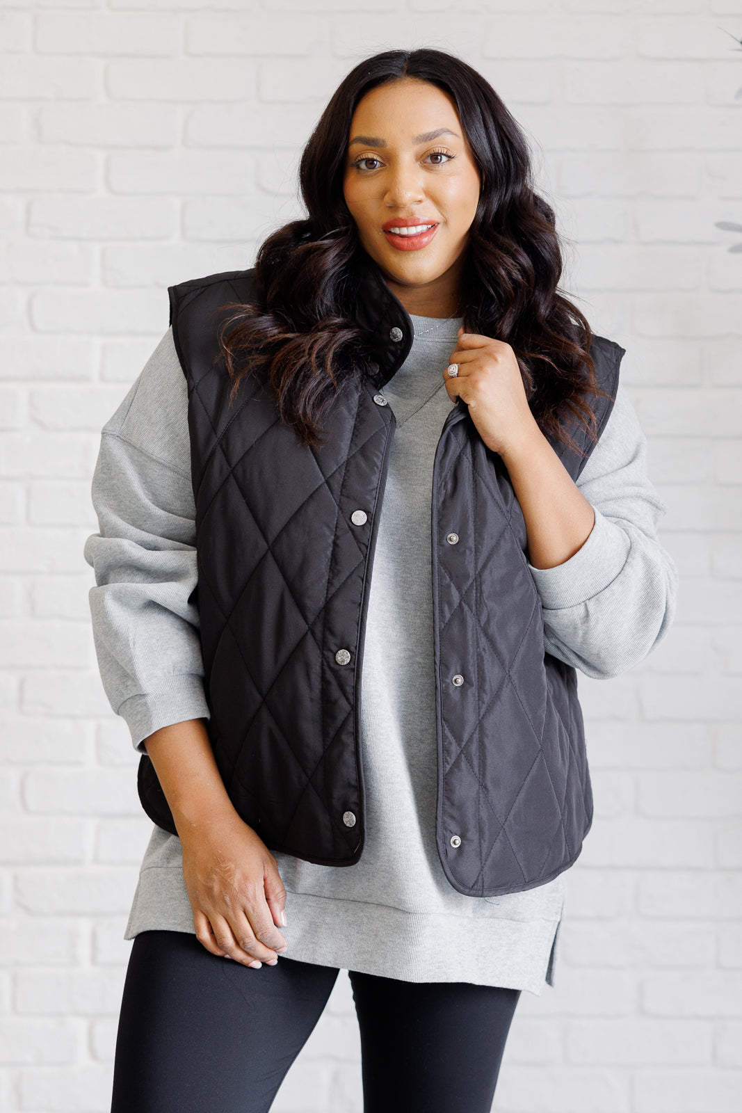 Chill Queen Quilted Puffer Vest - Black