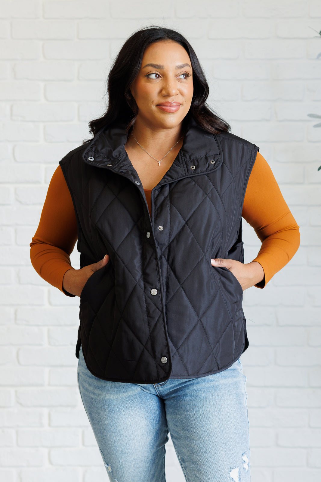 Chill Queen Quilted Puffer Vest - Black