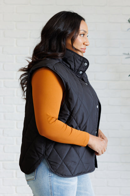 Chill Queen Quilted Puffer Vest - Black