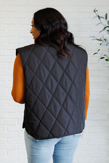 Chill Queen Quilted Puffer Vest - Black