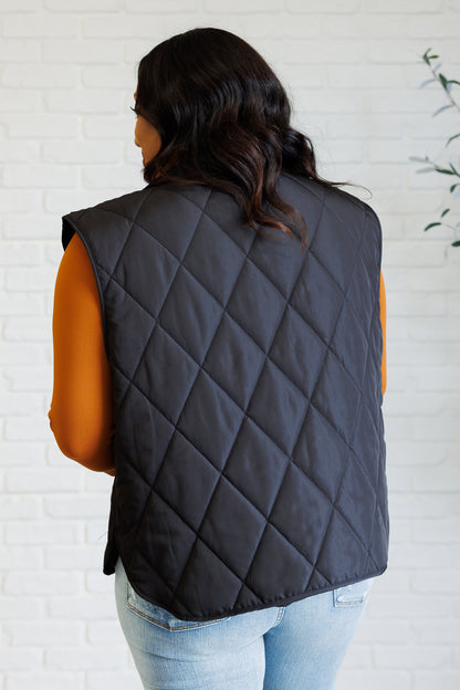 Chill Queen Quilted Puffer Vest - Black