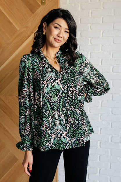 Refined Essence Damask Blouse