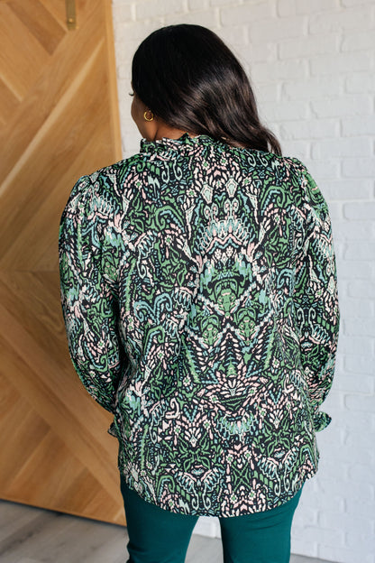 Refined Essence Damask Blouse