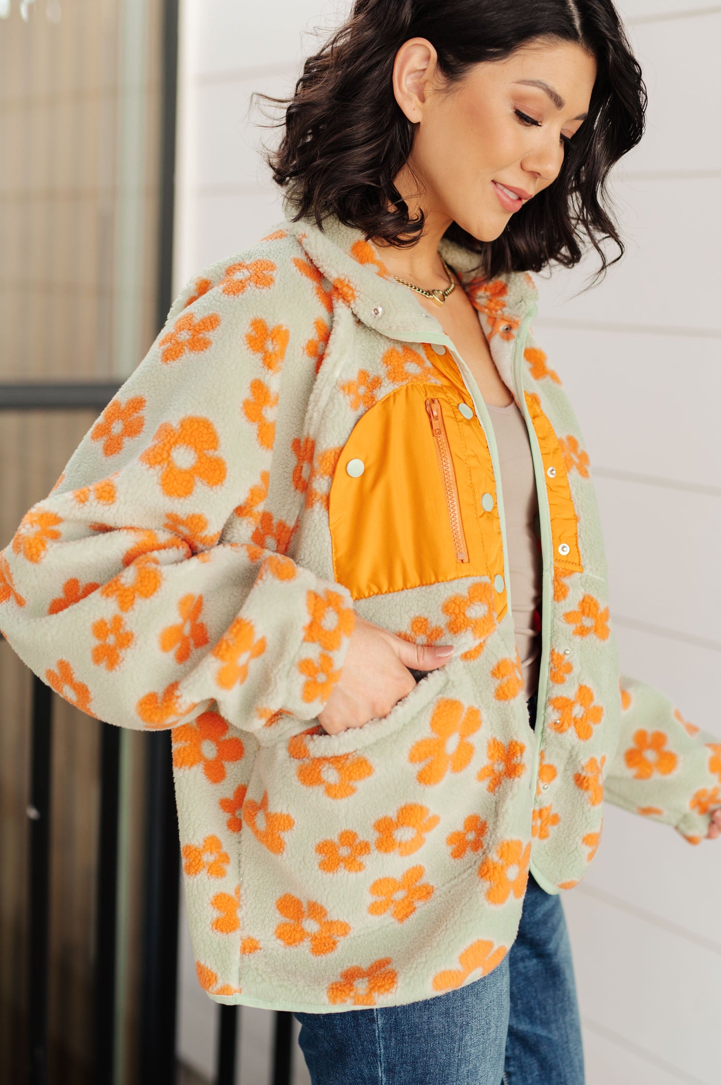 Floral Bliss Fleece Jacket