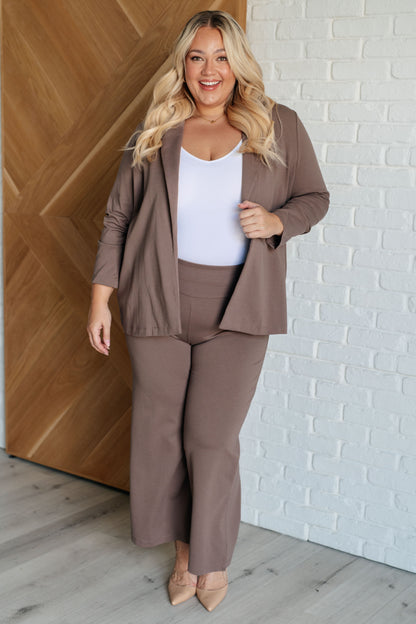 Mocha Elegance 3/4 Blazer - Redtop