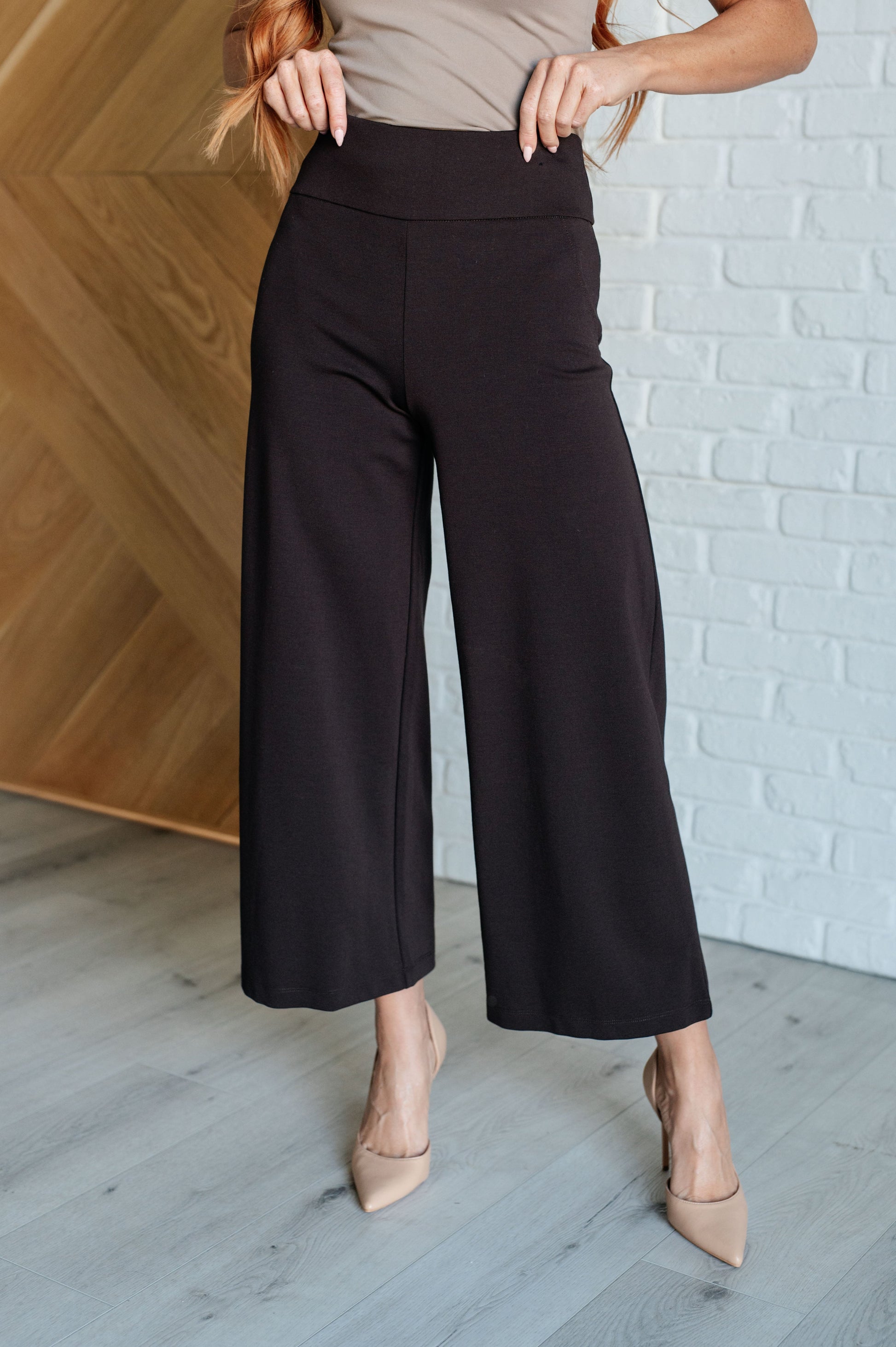 Cocoa Canvas Wide Leg Pants - Redtop