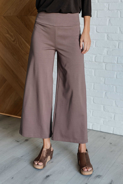 Serenity Wide-Leg Mocha Pants - Redtop