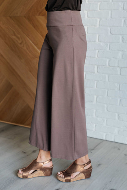 Serenity Wide-Leg Mocha Pants - Redtop