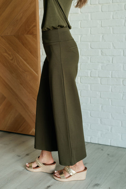 Natural Grace Wide Leg Crop Pants - Redtop