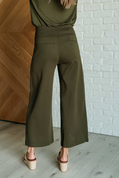 Natural Grace Wide Leg Crop Pants - Redtop