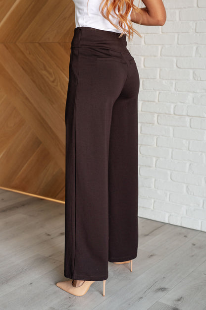 Vegas Wide Leg Pants in Chocolate