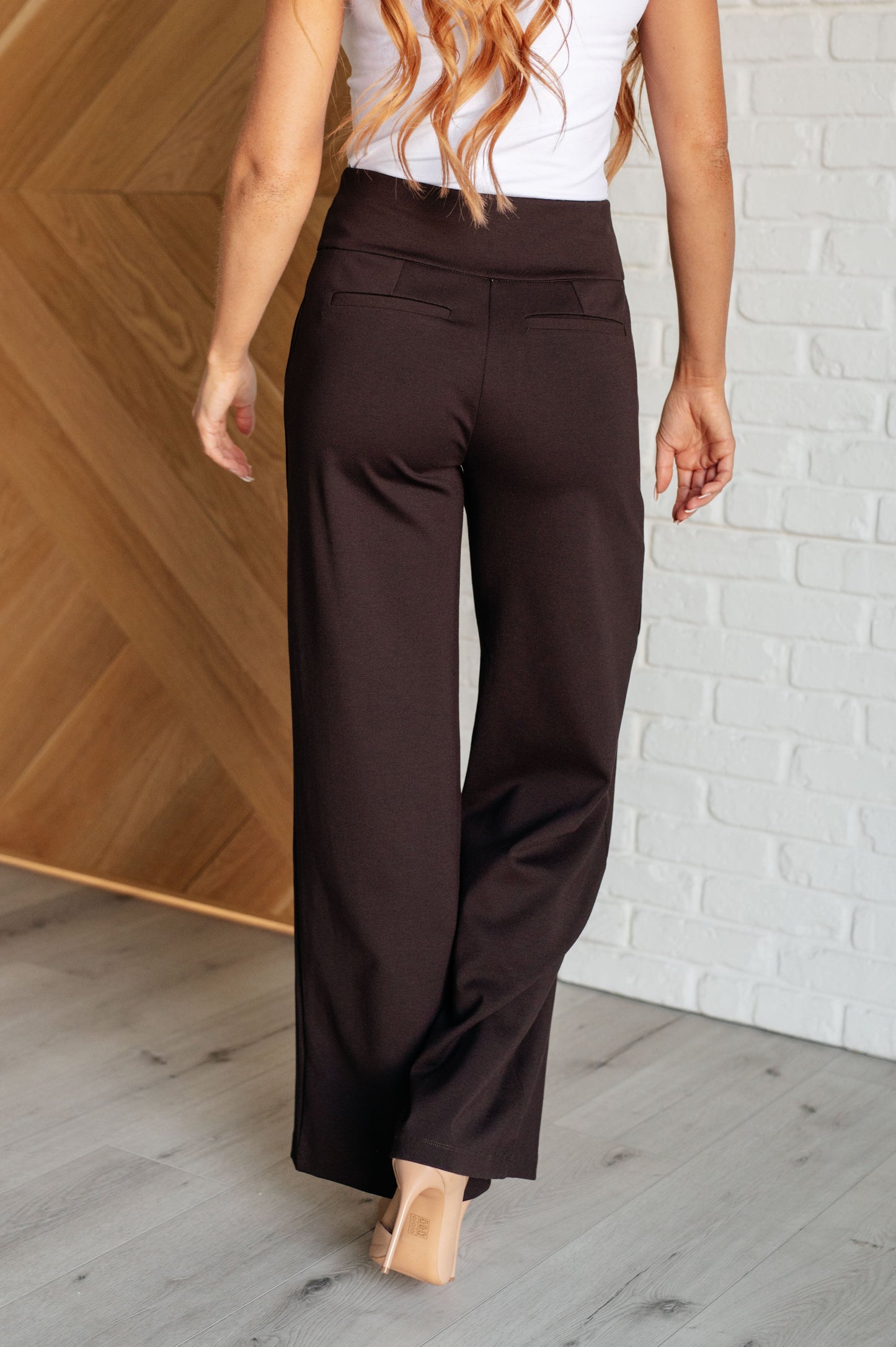 Vegas Wide Leg Pants in Chocolate