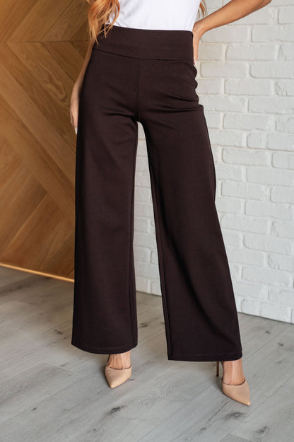 Vegas Wide Leg Pants in Chocolate