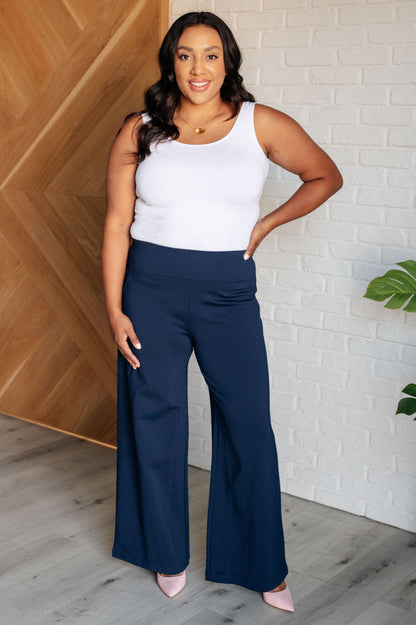 Vegas Wide Leg Pants in Navy