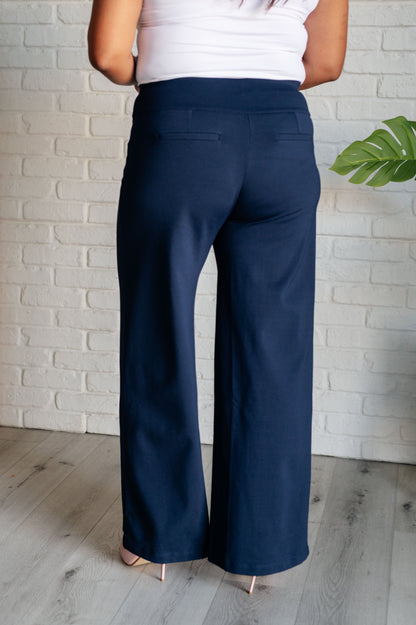 Vegas Wide Leg Pants in Navy